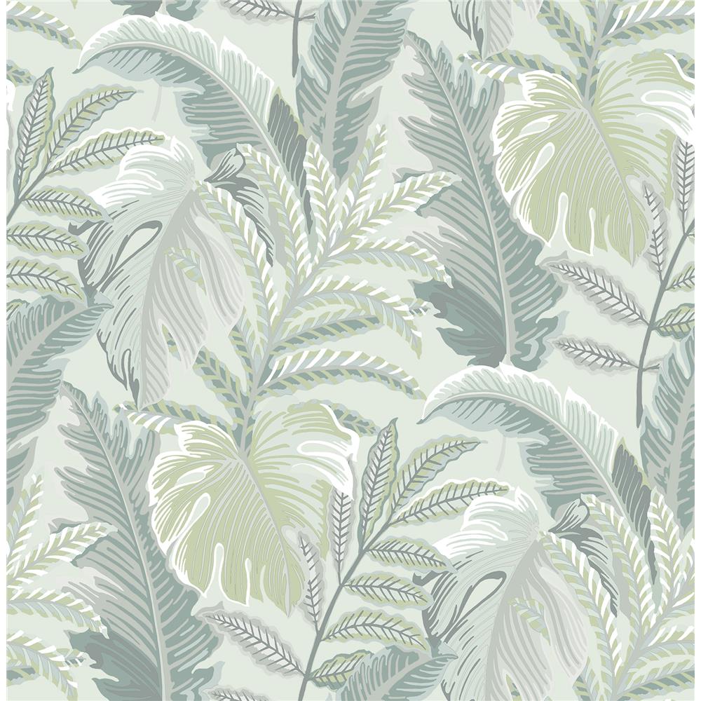 A-Street Prints by Brewster 2861-25760 Verdant Grey Botanical Wallpaper