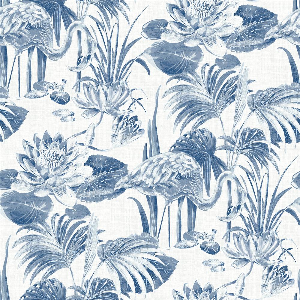 A-Street Prints by Brewster 2861-87523 Frolic Blue Lagoon Wallpaper