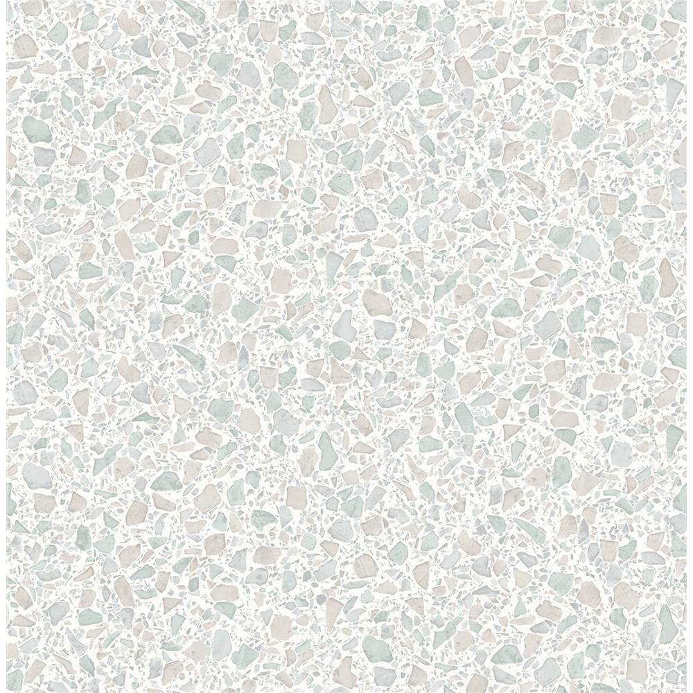 Fine Décor by Brewster 2900-24957 Aldrich Light Grey Terrazzo Wallpaper