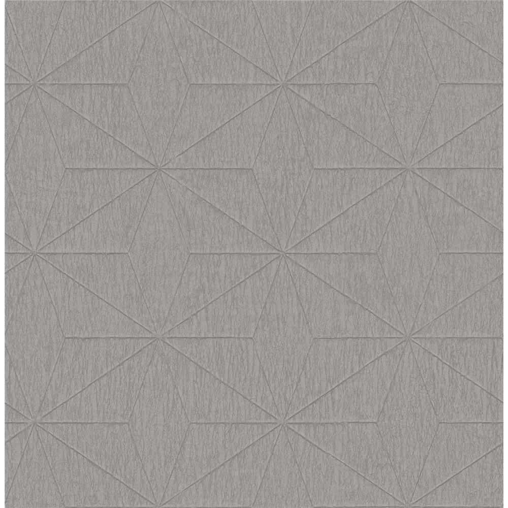 Fine Décor by Brewster 2900-25341 Bernice Taupe Geometric Wallpaper