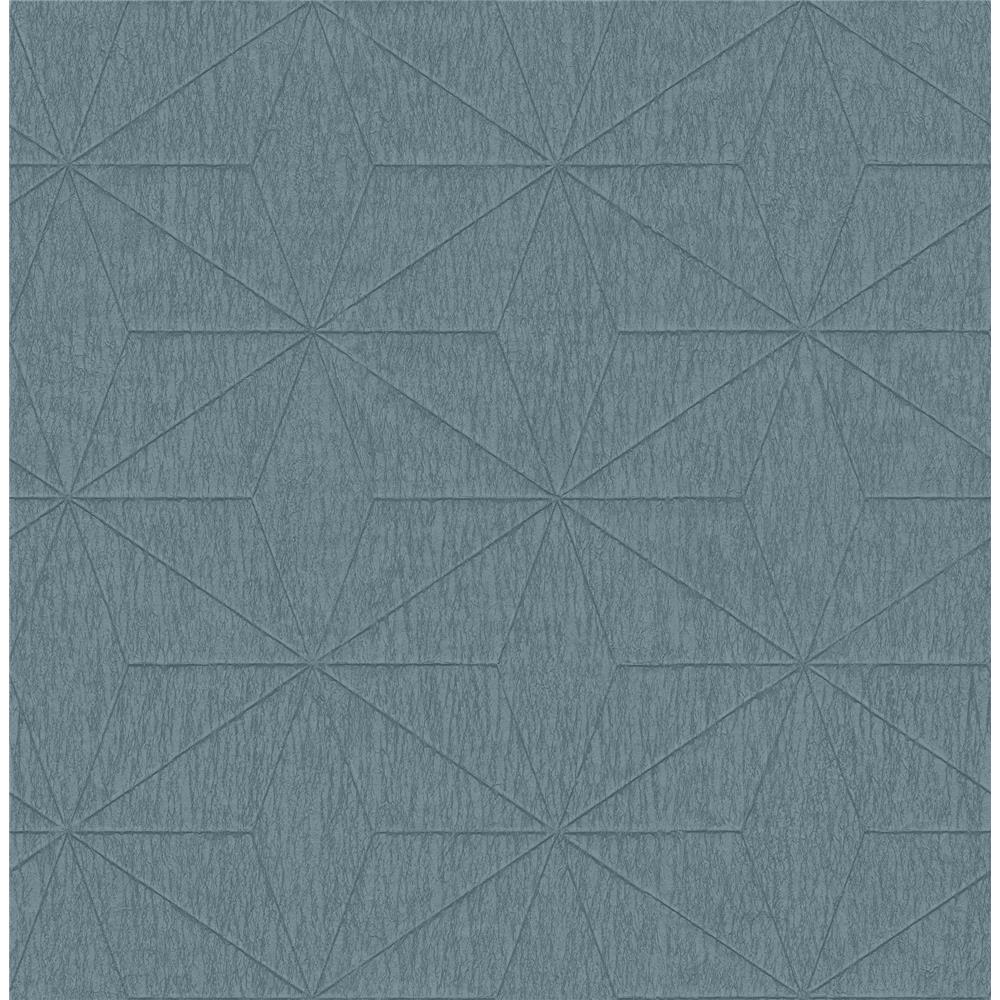 Fine Décor by Brewster 2900-25342 Bernice Teal Geometric Wallpaper