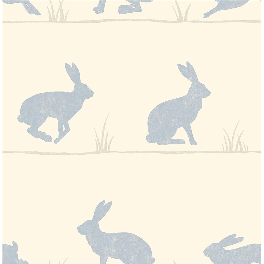 Fine Décor by Brewster 2900-41266 Nell Beige Rabbit Wallpaper