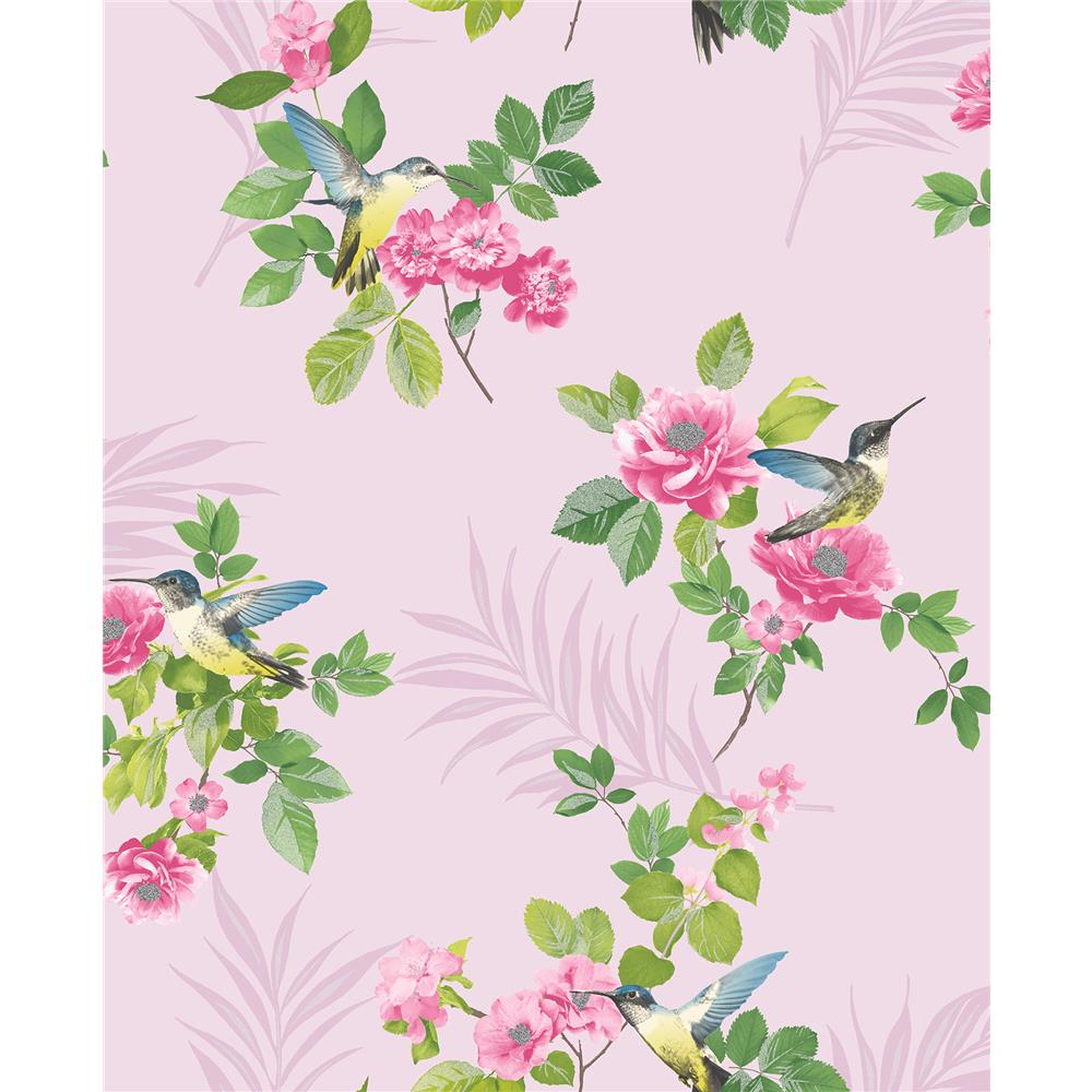 Fine Décor by Brewster 2900-41770 Juniper Pink Botanical Wallpaper