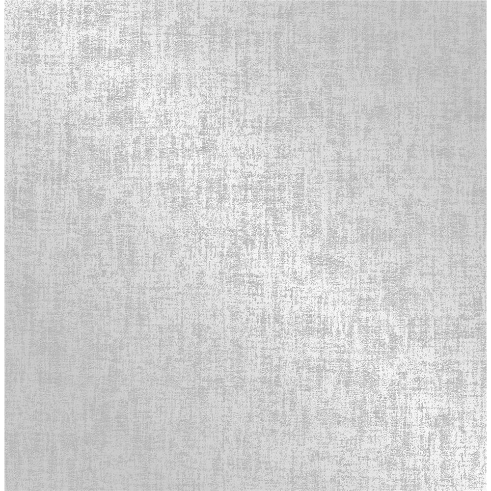 Fine Décor by Brewster 2900-42535 Asher Silver Distressed Texture Wallpaper