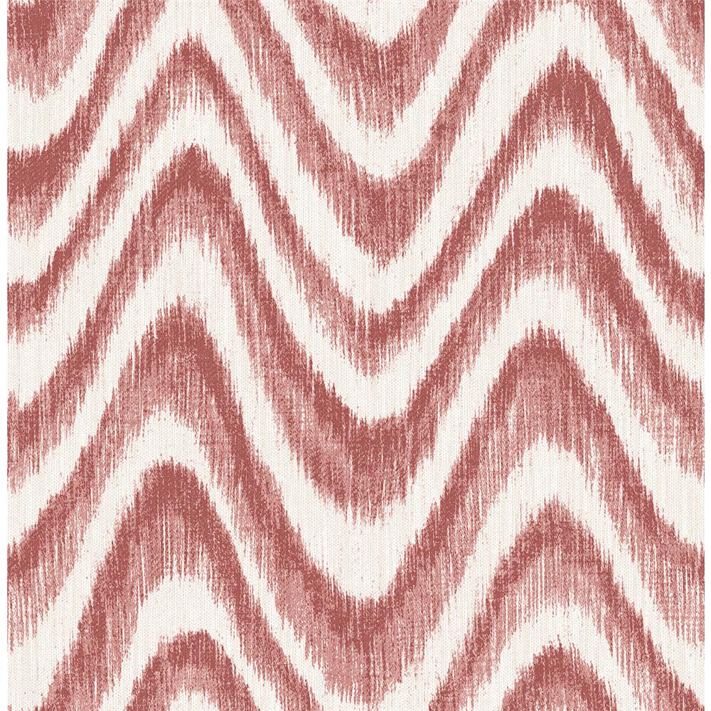 A-Street Prints by Brewster 2901-25405 Bargello Red Faux Grasscloth Wave Wallpaper