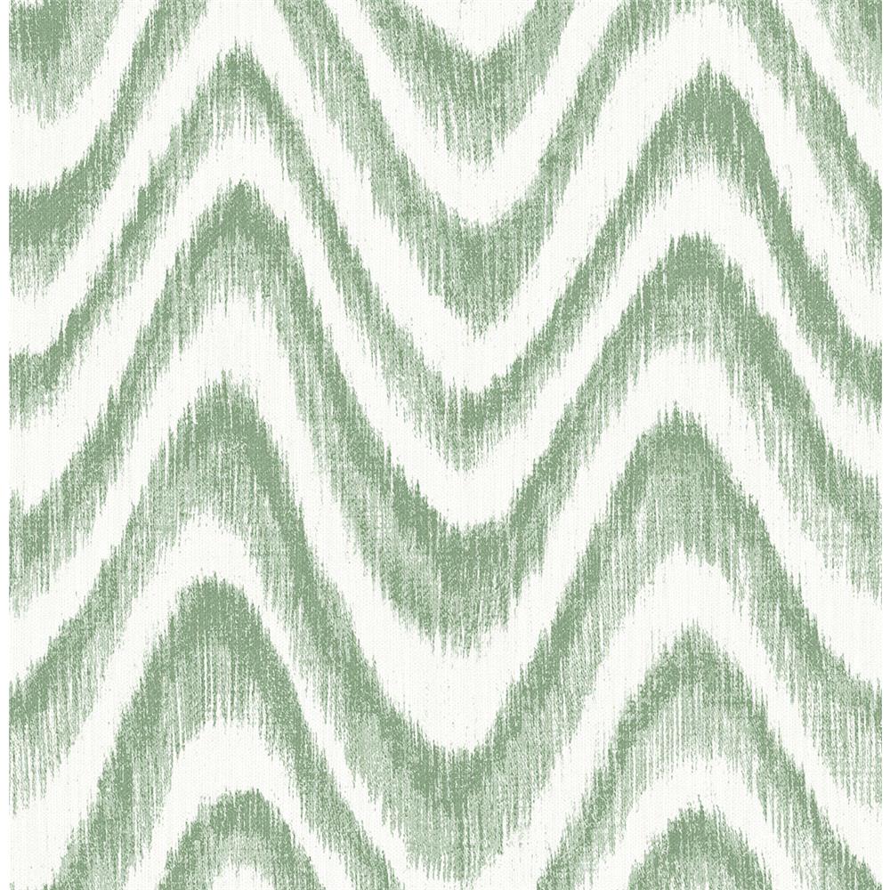 A-Street Prints by Brewster 2901-25406 Bargello Green Faux Grasscloth Wave Wallpaper