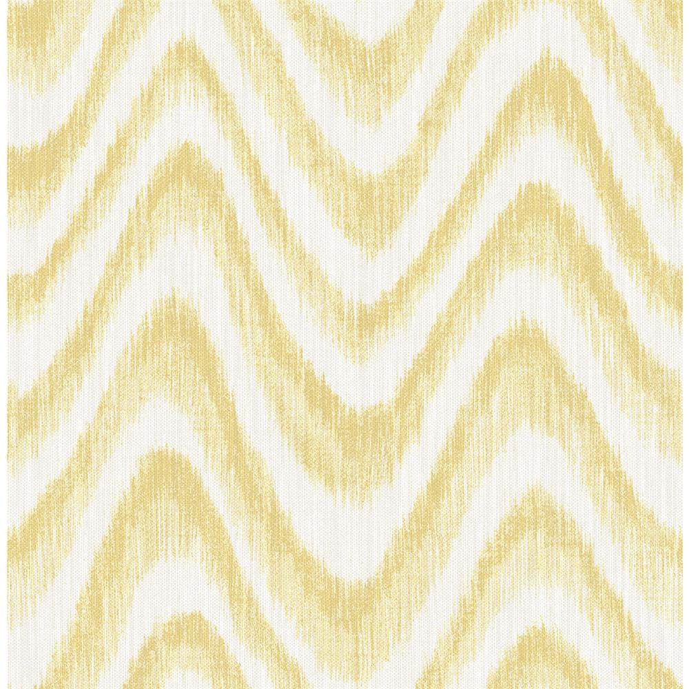 A-Street Prints by Brewster 2901-25409 Bargello Yellow Faux Grasscloth Wave Wallpaper