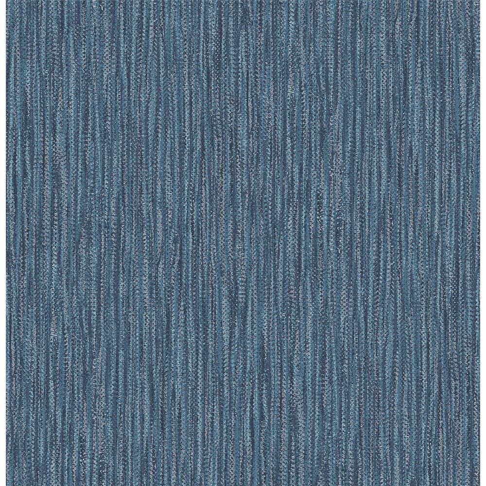 A-Street Prints by Brewster 2901-25423 Raffia Thames Blue Faux Grasscloth Wallpaper