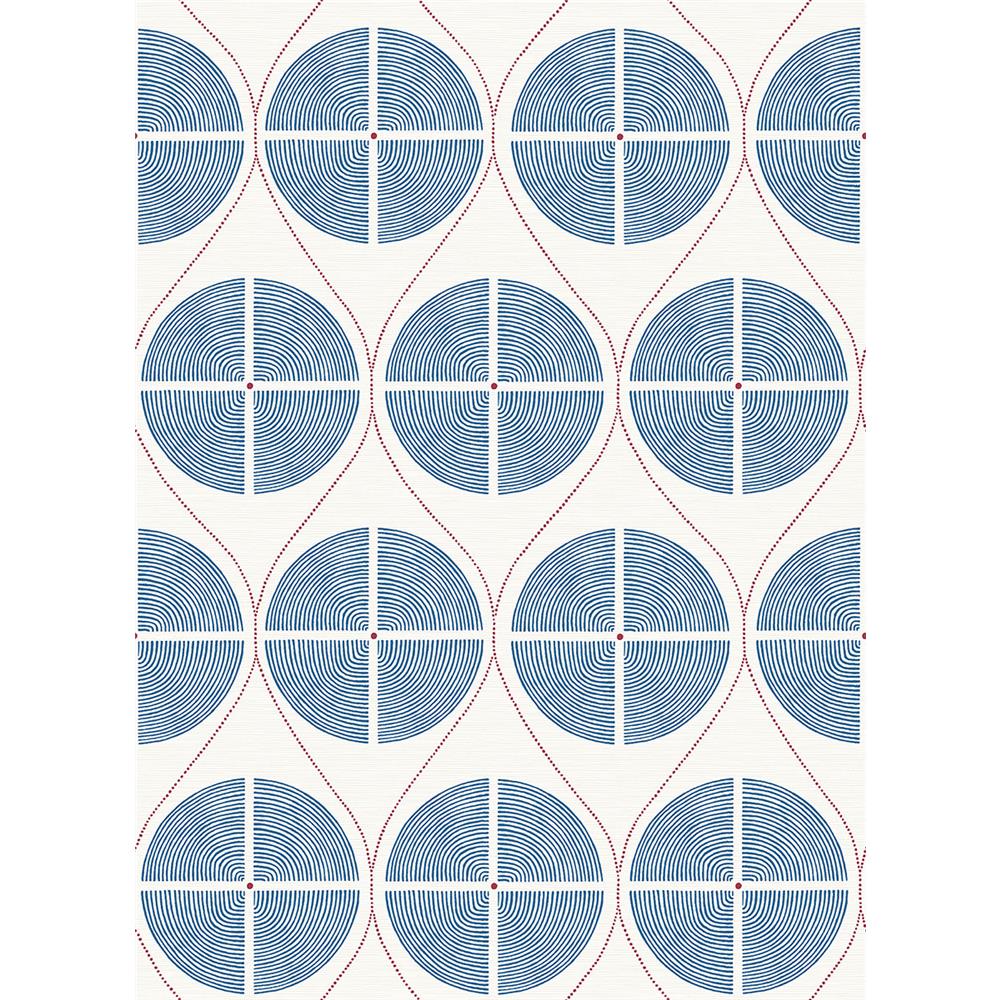 A-Street Prints by Brewster 2901-25424 Luminary Blue Ogee Wallpaper
