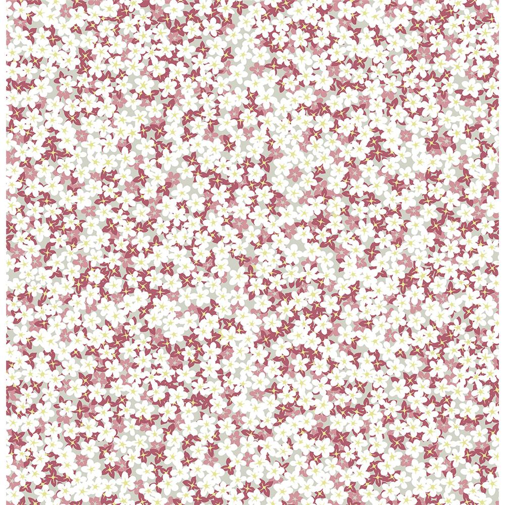 A-Street Prints by Brewster 2901-25446 Giverny Pink Miniature Floral Wallpaper