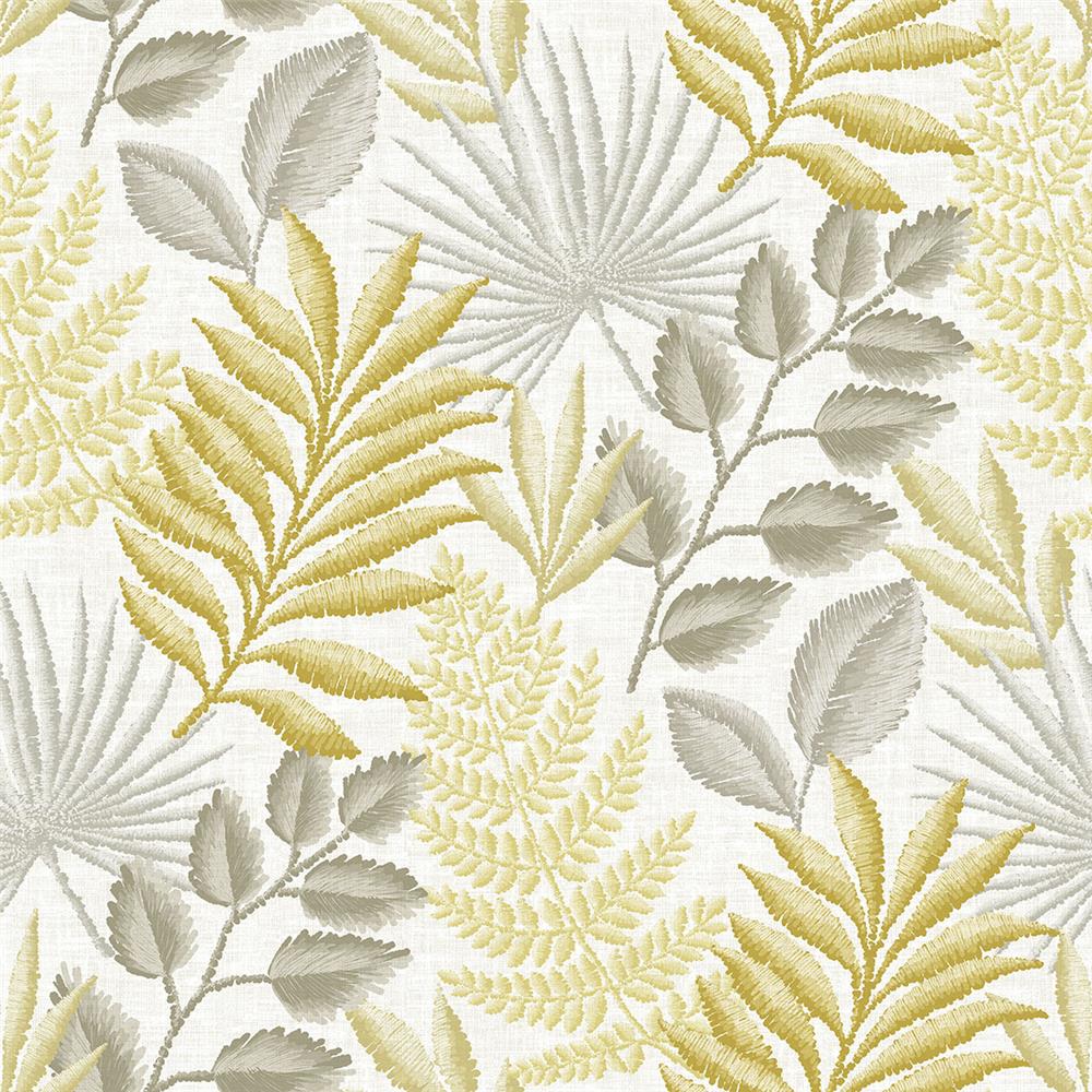 A-Street Prints by Brewster 2901-87502 Palomas Mustard Botanical Wallpaper