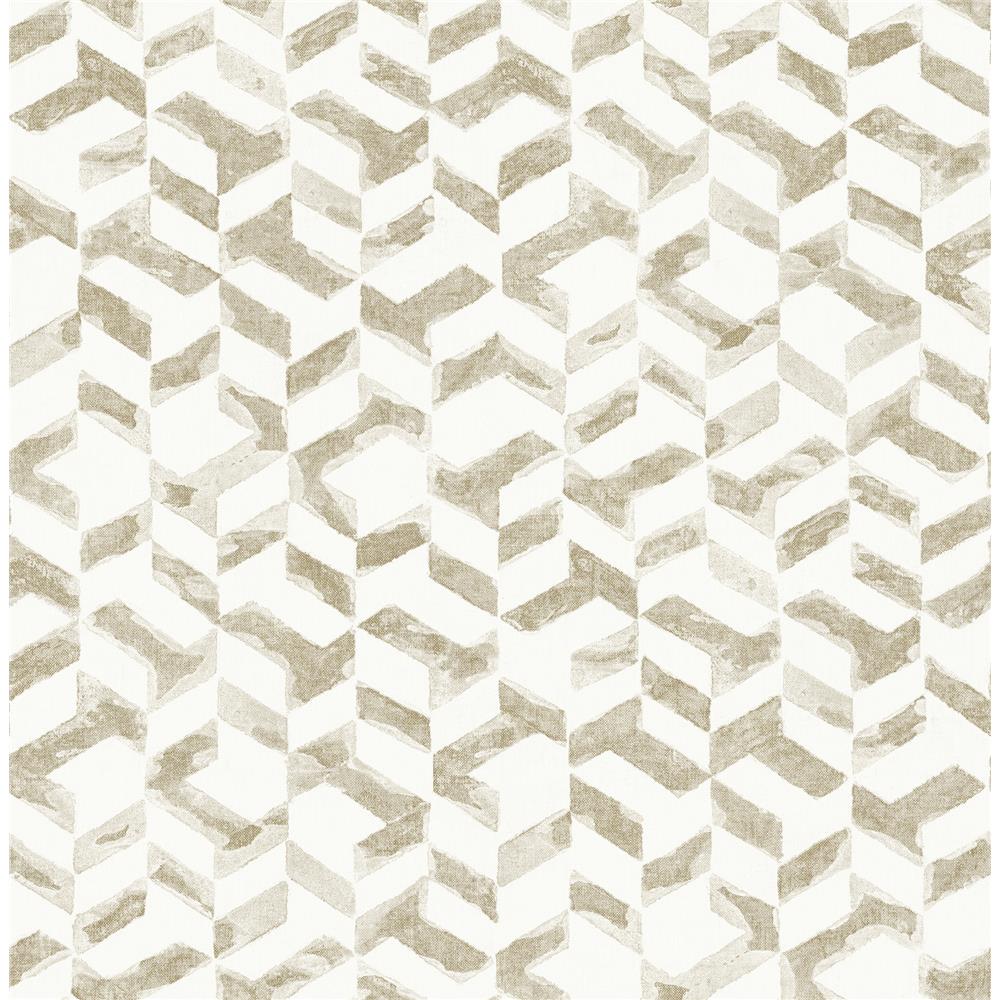 A-Street Prints by Brewster 2902-25500 Theory Instep Champagne Abstract Geometric Wallpaper