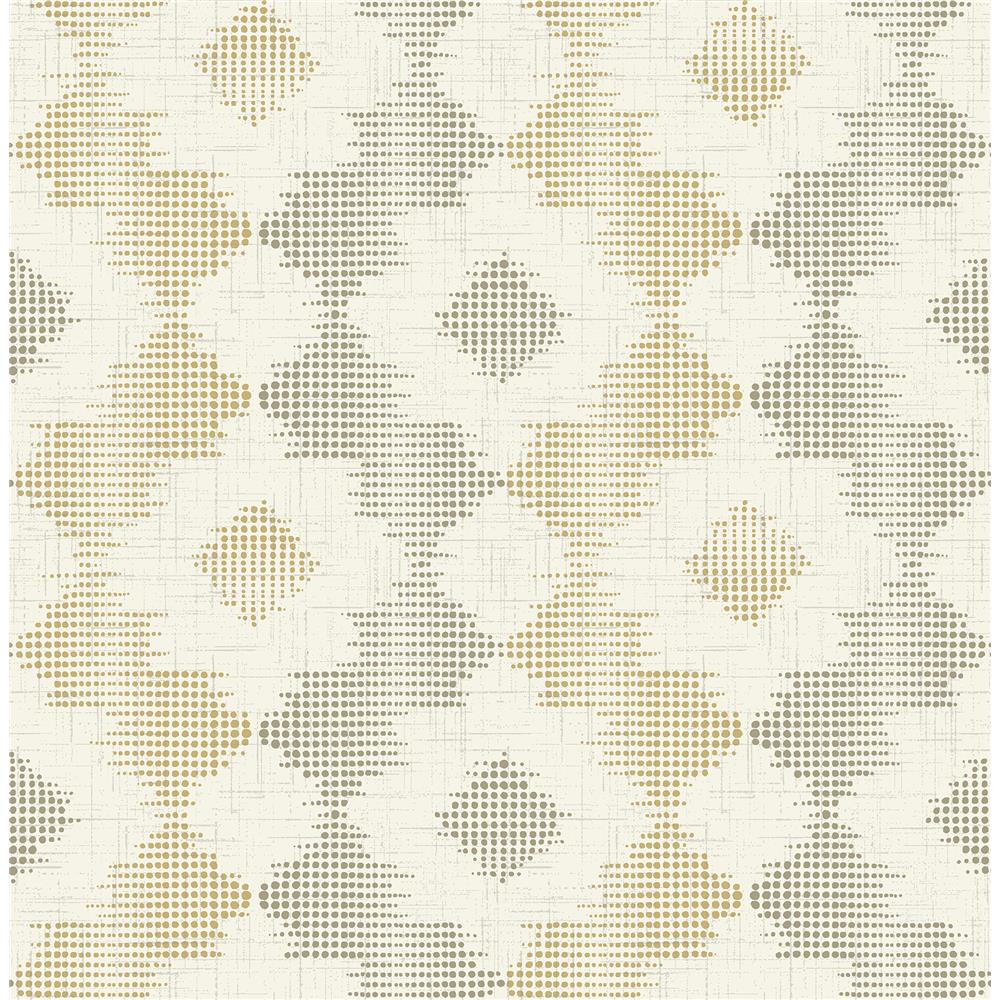 A-Street Prints by Brewster 2902-25522 Theory Babylon Mustard Abstract Floral Wallpaper