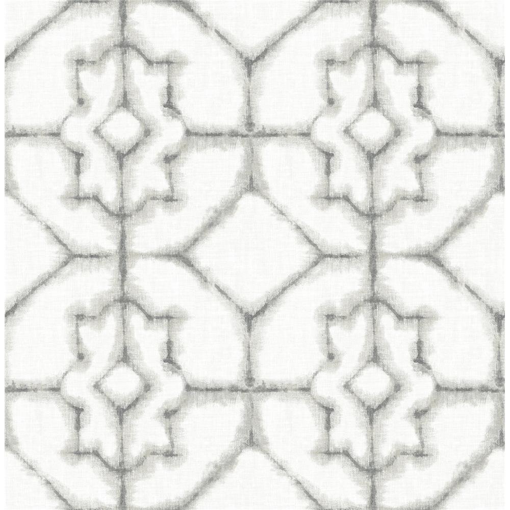 A-Street Prints by Brewster 2902-25530 Theory Verandah Off-White Shibori Wallpaper