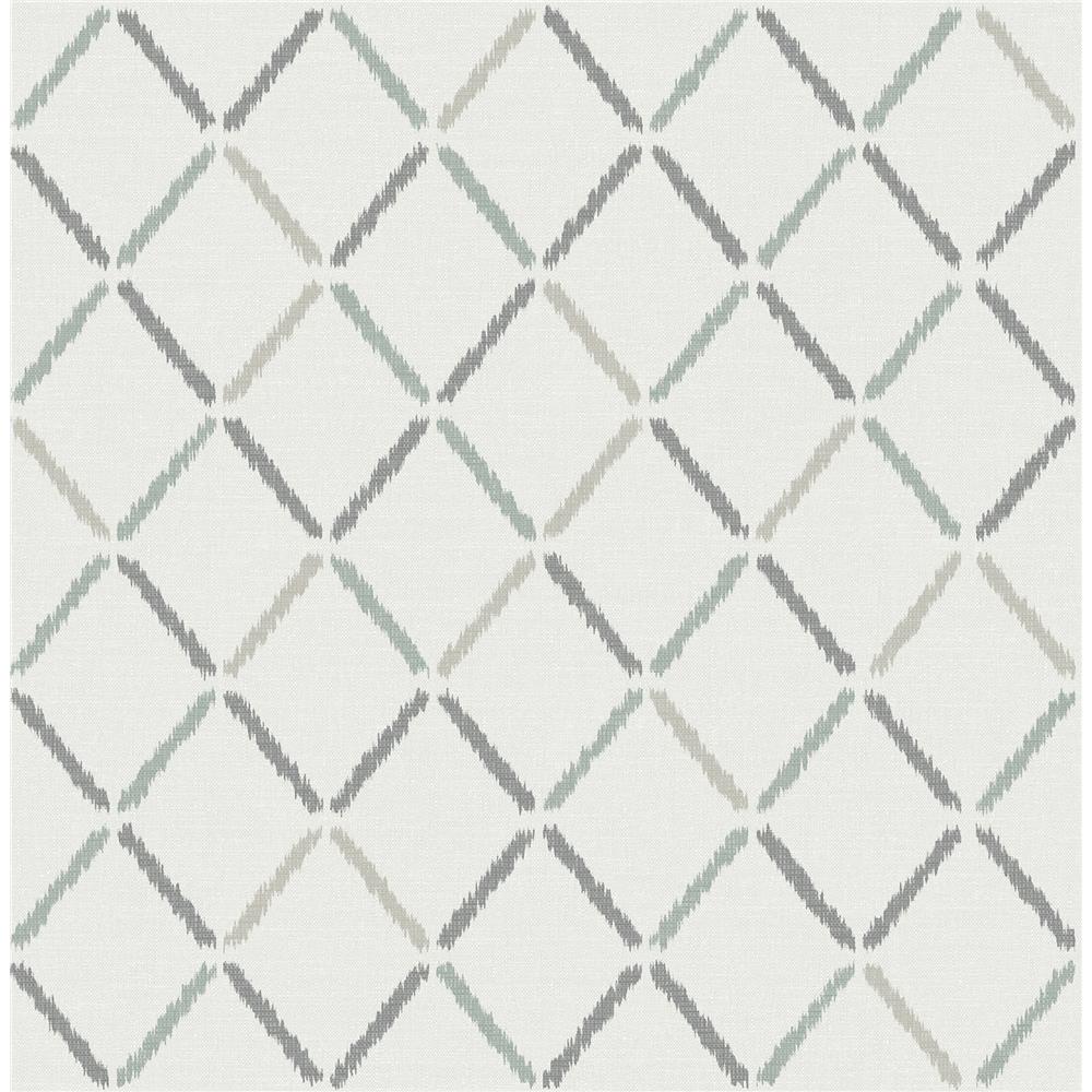 A-Street Prints by Brewster 2902-25535 Theory Allotrope Grey Linen Geometric Wallpaper