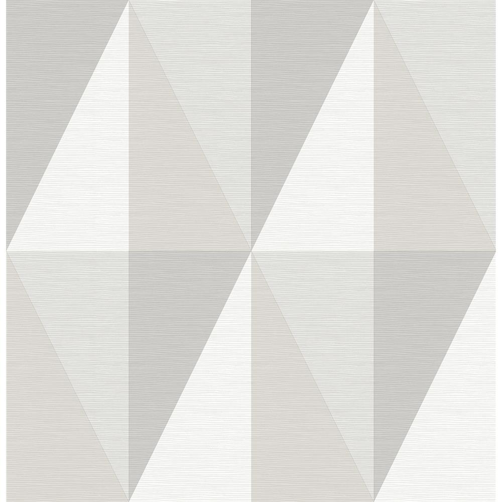 A-Street Prints by Brewster 2902-25540 Theory Aspect Grey Geometric Faux Grasscloth Wallpaper