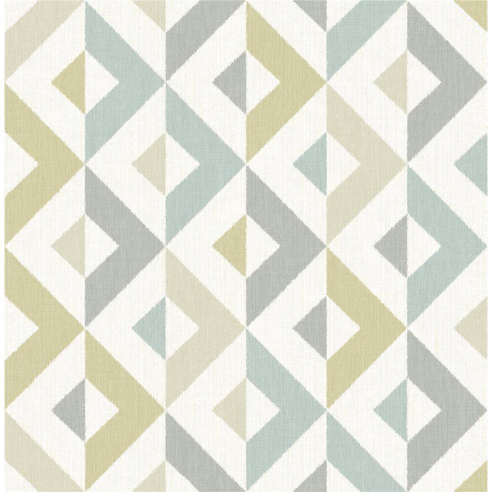 A-Street Prints by Brewster 2902-25544 Theory Seesaw Grey Geometric Faux Linen Wallpaper