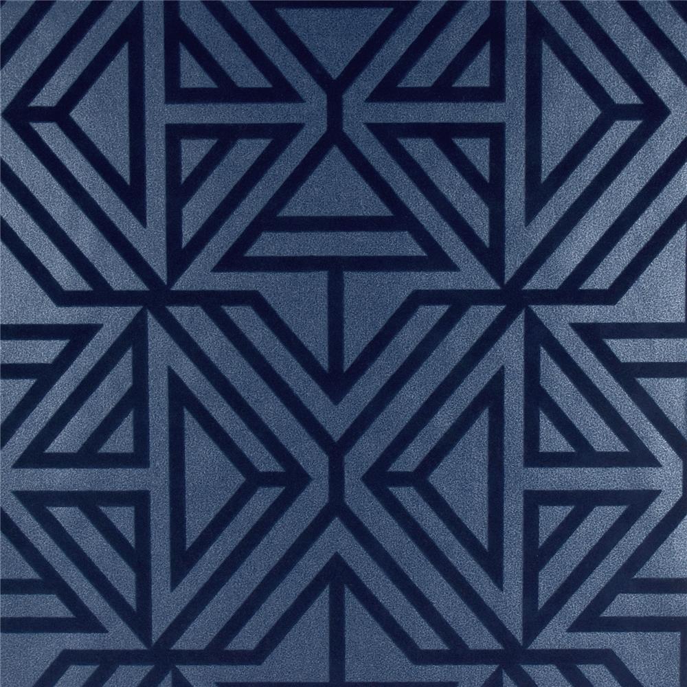 A-Street Prints by Brewster 2902-87333 Theory Helios Blue Geometric Wallpaper