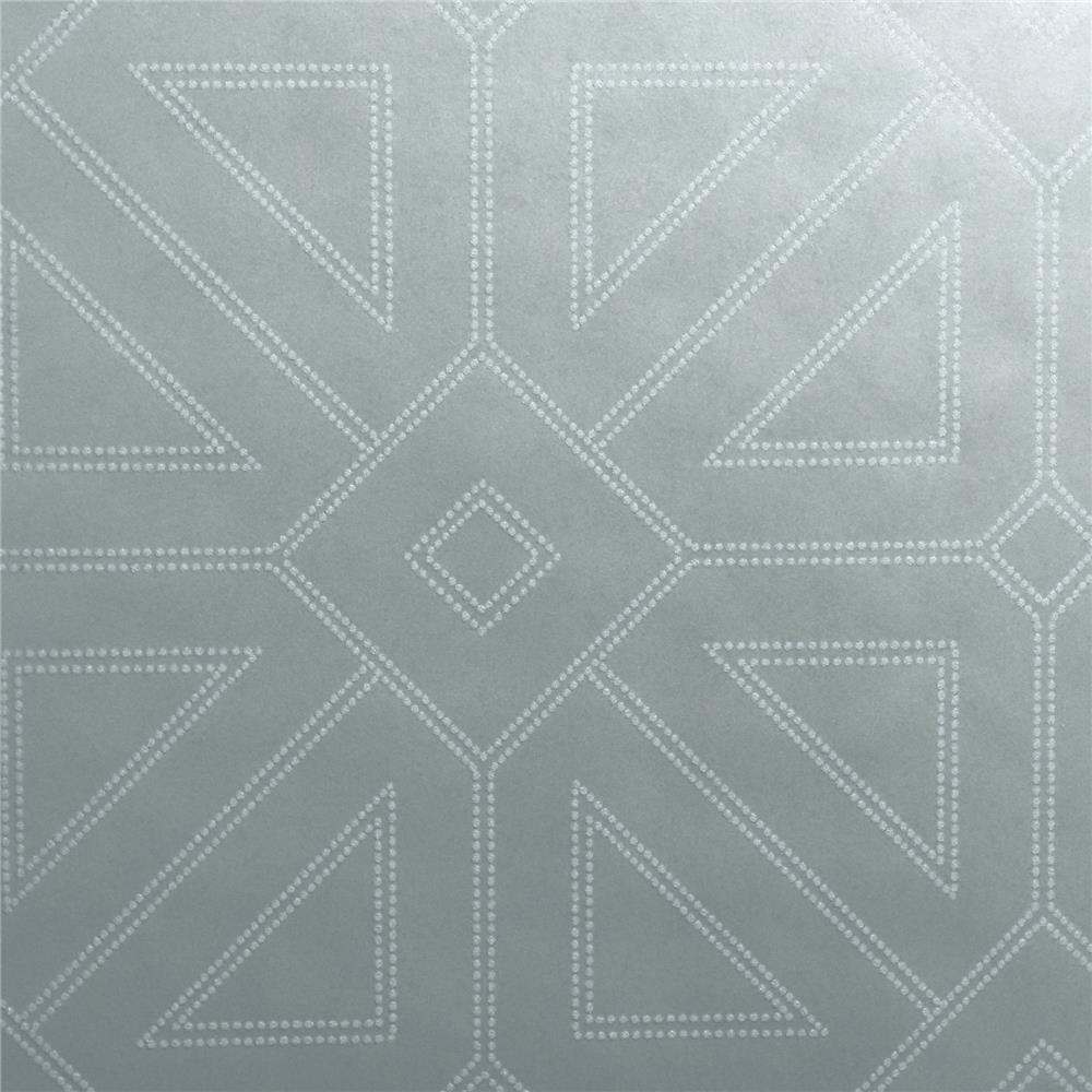 A-Street Prints by Brewster 2902-87334 Theory Voltaire Silver Geometric Wallpaper