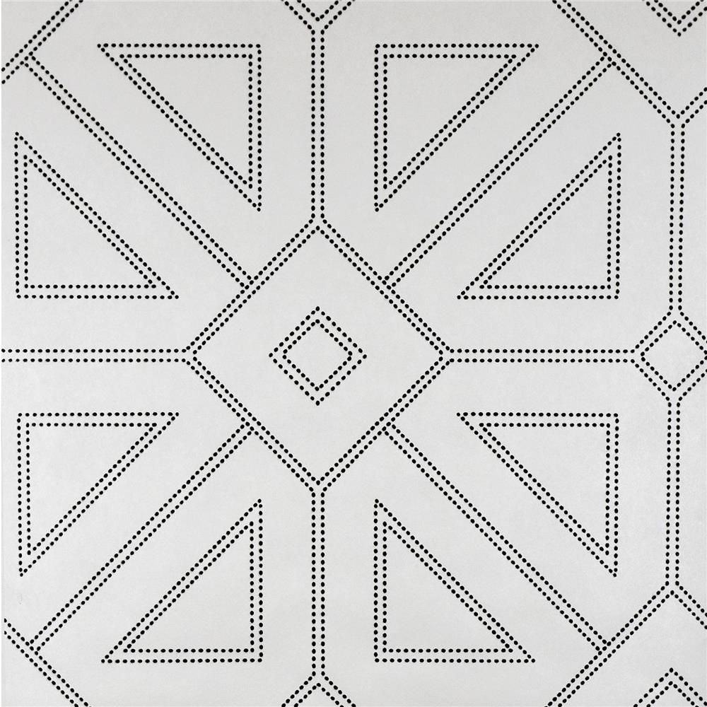 A-Street Prints by Brewster 2902-87336 Theory Voltaire Off-White Geometric Wallpaper