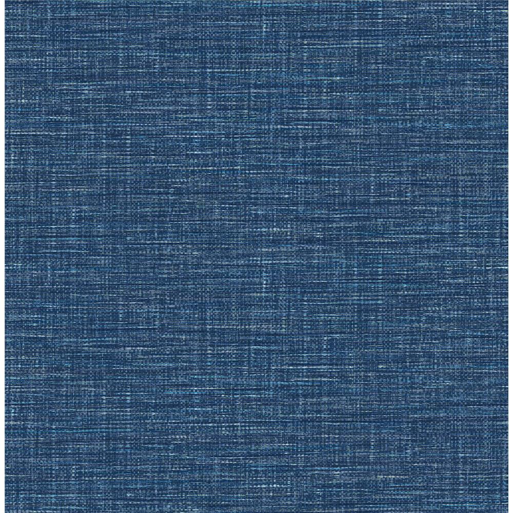 A-Street Prints by Brewster 2903-24120 Exhale Dark Blue Faux Grasscloth Wallpaper