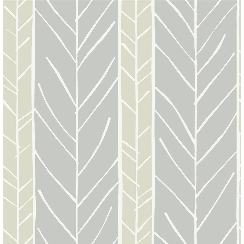 A-Street Prints by Brewster 2903-25817 Lottie Grey Stripe Wallpaper