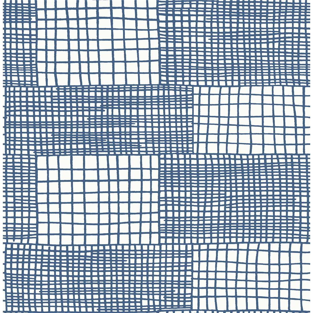 A-Street Prints by Brewster 2903-25822 Maxwell Blue Geometric Wallpaper