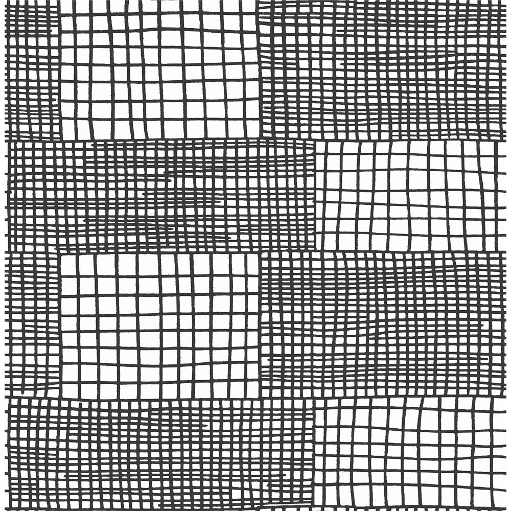 A-Street Prints by Brewster 2903-25824 Maxwell Black Geometric Wallpaper