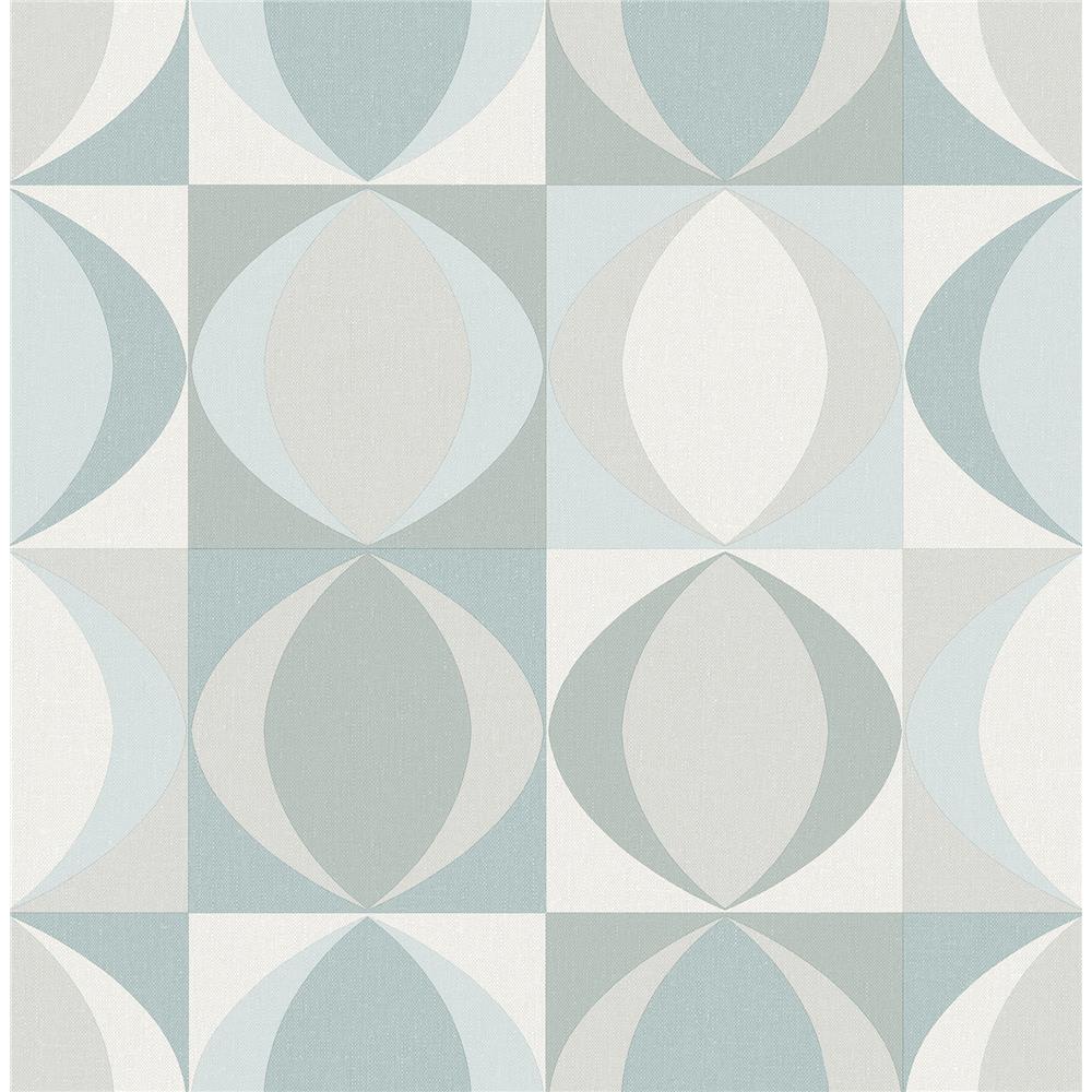 A-Street Prints by Brewster 2903-25844 Archer Light Blue Linen Geometric Wallpaper