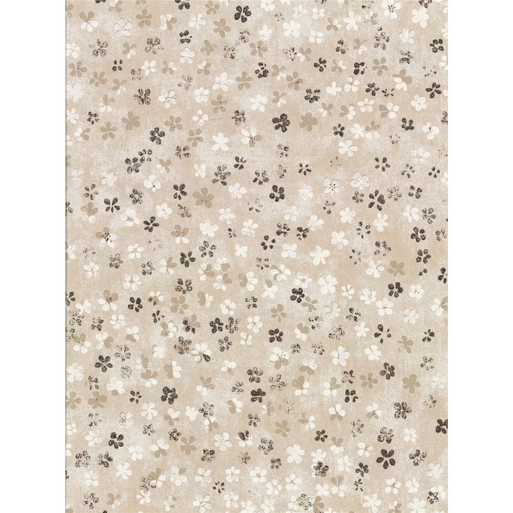 Brewster 2904-00203 Cosima Beige Miniature Floral Wallpaper