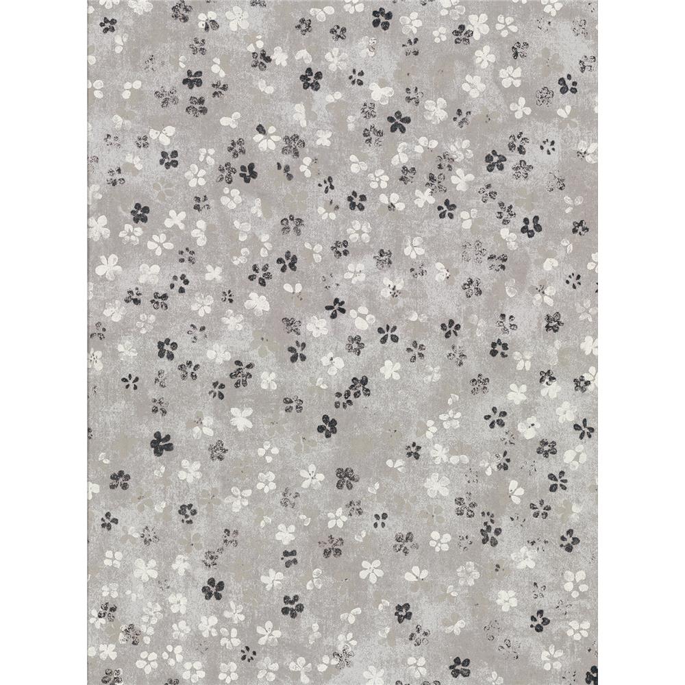 Brewster 2904-00207 Cosima Grey Miniature Floral Wallpaper