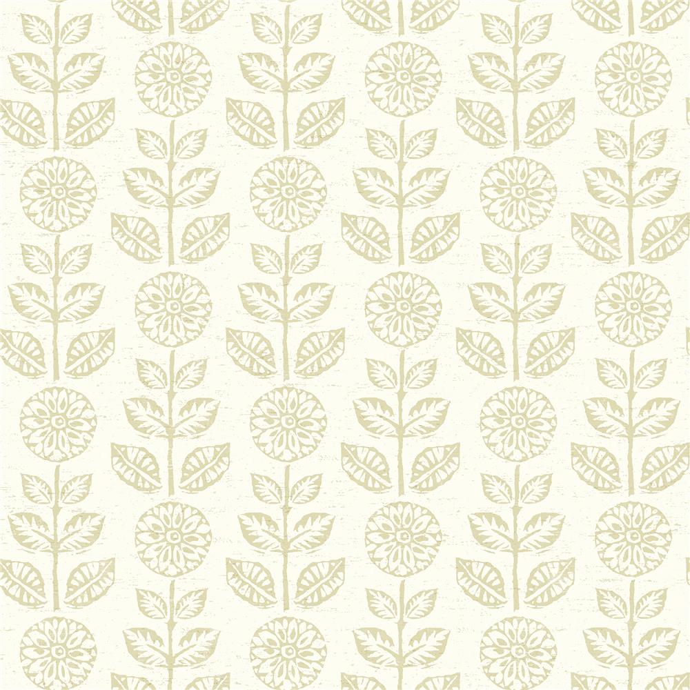 Brewster 2904-13513 Dolly Neutral Folk Floral Wallpaper