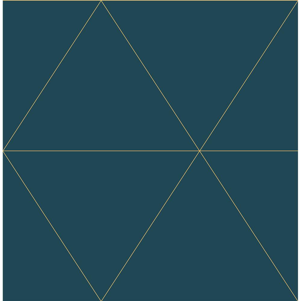 Brewster 2904-24228 Twilight Teal Modern Geometric Wallpaper