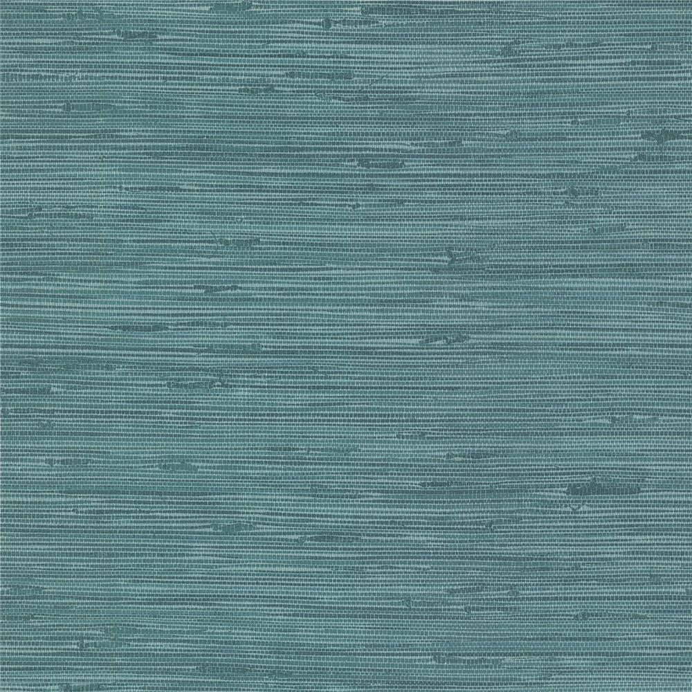 Brewster 2904-24415 Fiber Teal Faux Grasscloth Wallpaper