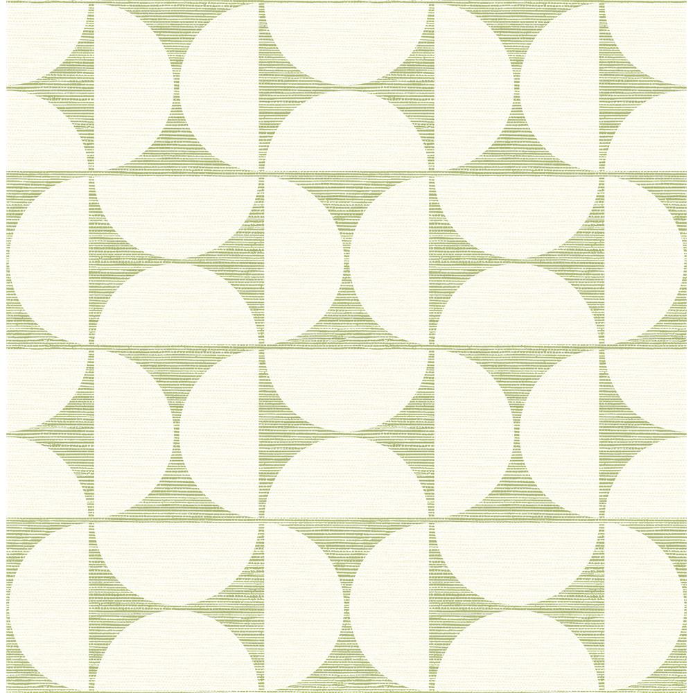 Brewster 2904-25670 Deedee Green Geometric Faux Grasscloth Wallpaper