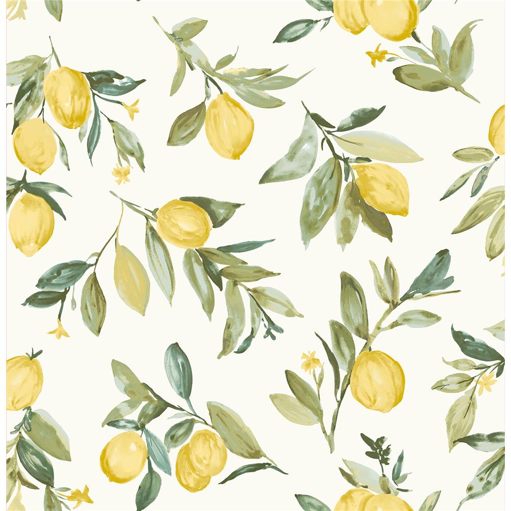 Brewster 2904-25687 Limon Yellow Fruit Wallpaper