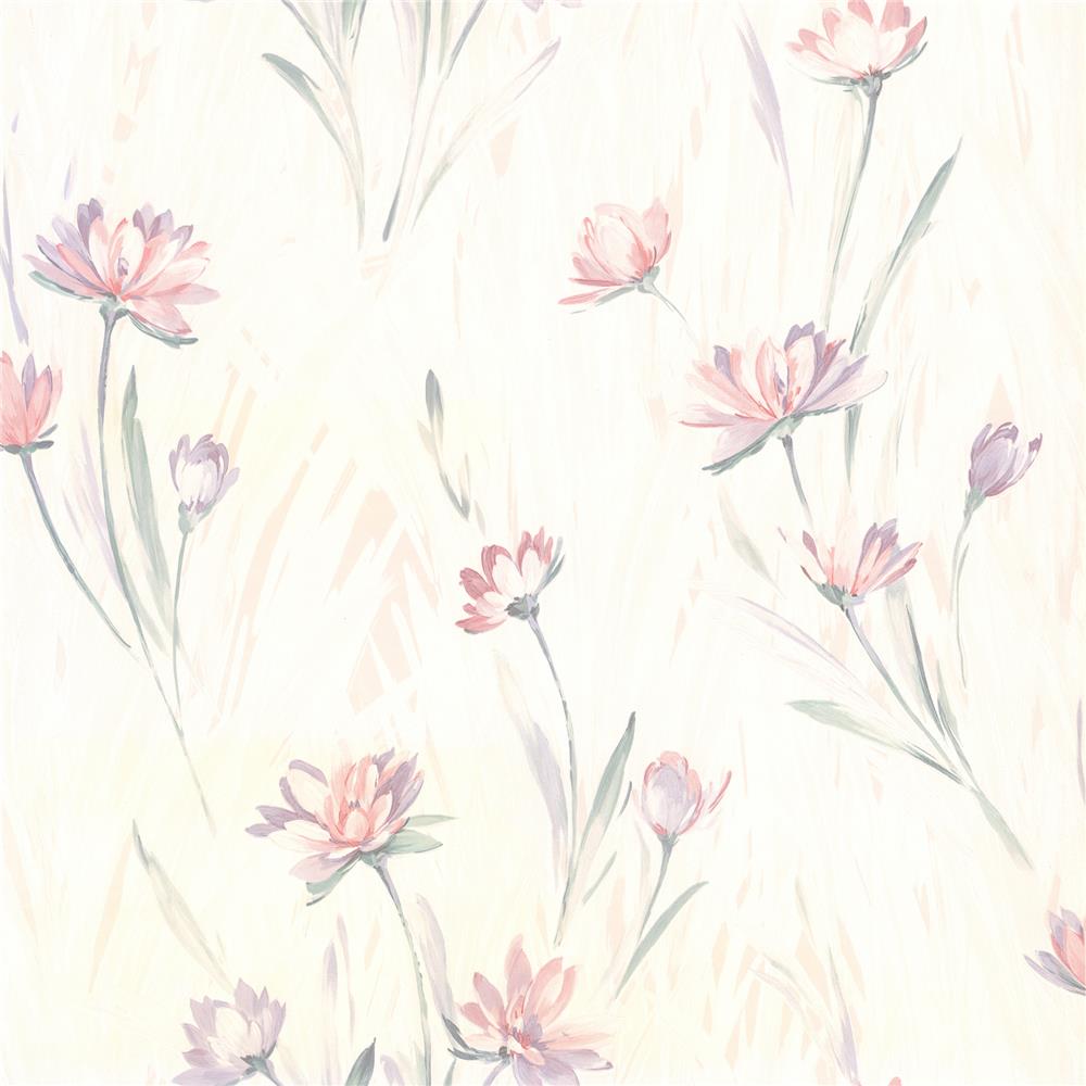 Brewster 2904-37400 Gloria Eggshell Floral Wallpaper