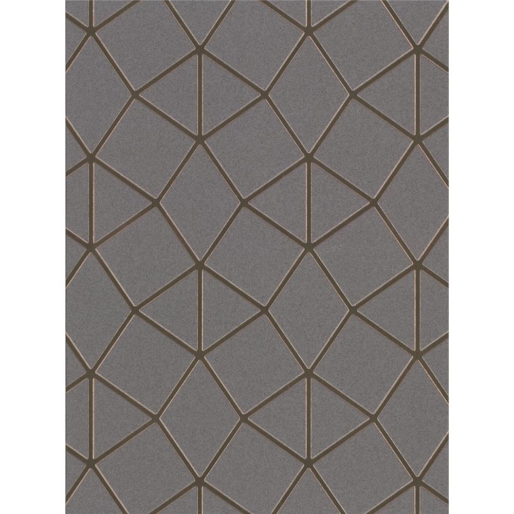 Brewster 2904-42490 Albion Taupe Geometric Wallpaper