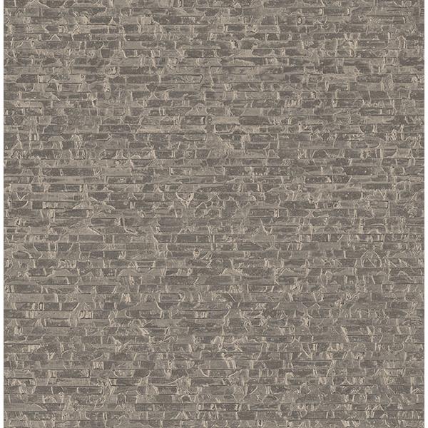 A-Street Prints by Brewster 2908-24919 Belvedere Taupe Faux Slate Wallpaper
