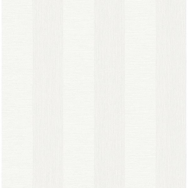 A-Street Prints by Brewster 2908-25306 Intrepid White Faux Grasscloth Stripe Wallpaper