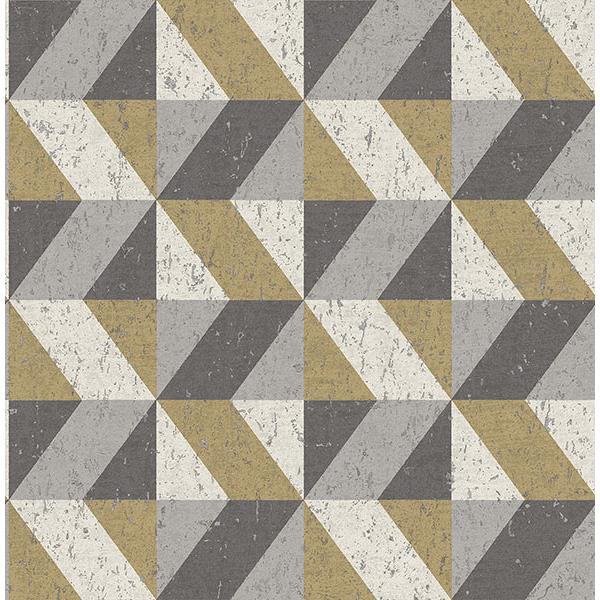 A-Street Prints by Brewster 2908-25311 Cerium Metallic Concrete Geometric Wallpaper
