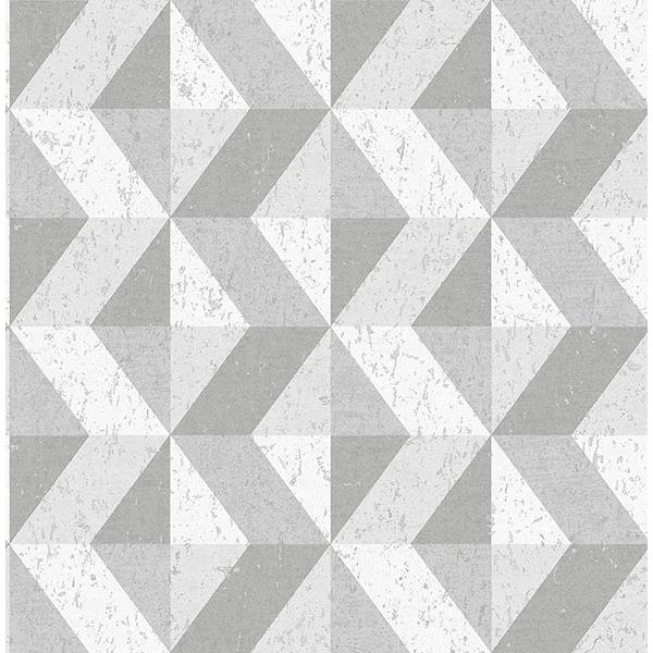 A-Street Prints by Brewster 2908-25314 Cerium Grey Concrete Geometric Wallpaper