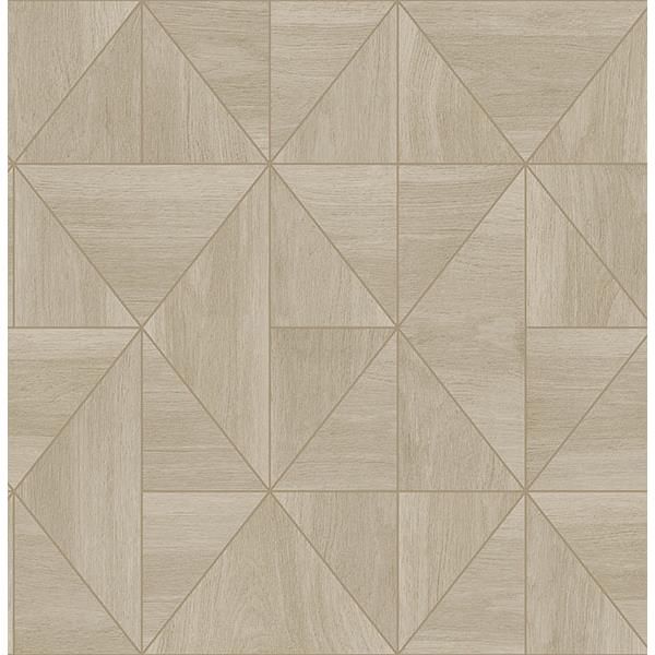 A-Street Prints by Brewster 2908-25323 Cheverny Beige Geometric Wood Wallpaper
