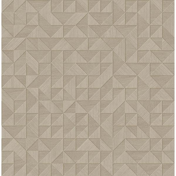 A-Street Prints by Brewster 2908-25328 Gallerie Beige Geometric Wood Wallpaper