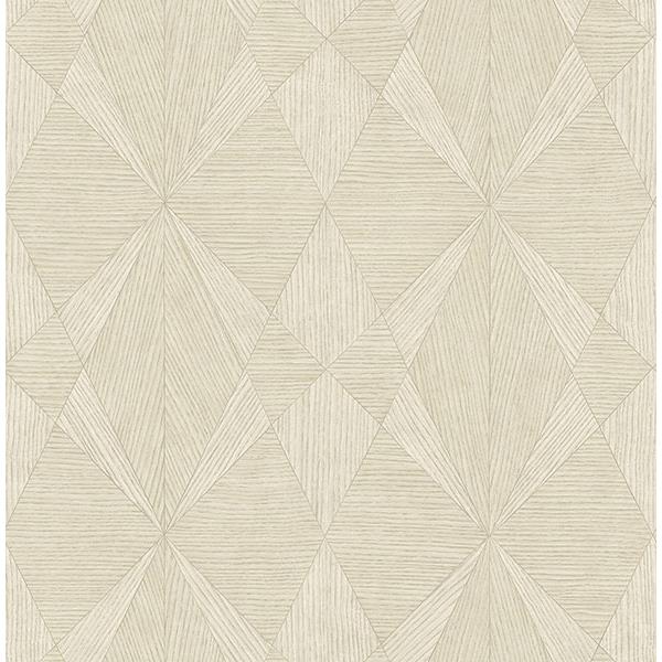 A-Street Prints by Brewster 2908-25332 Intrinsic Cream Geometric Wood Wallpaper