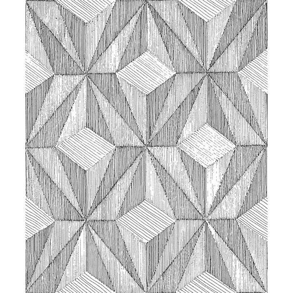 A-Street Prints by Brewster 2908-87101 Paragon Black Geometric Wallpaper