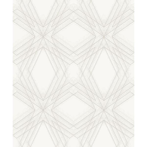 A-Street Prints by Brewster 2908-87105 Relativity Off-White Geometric Wallpaper