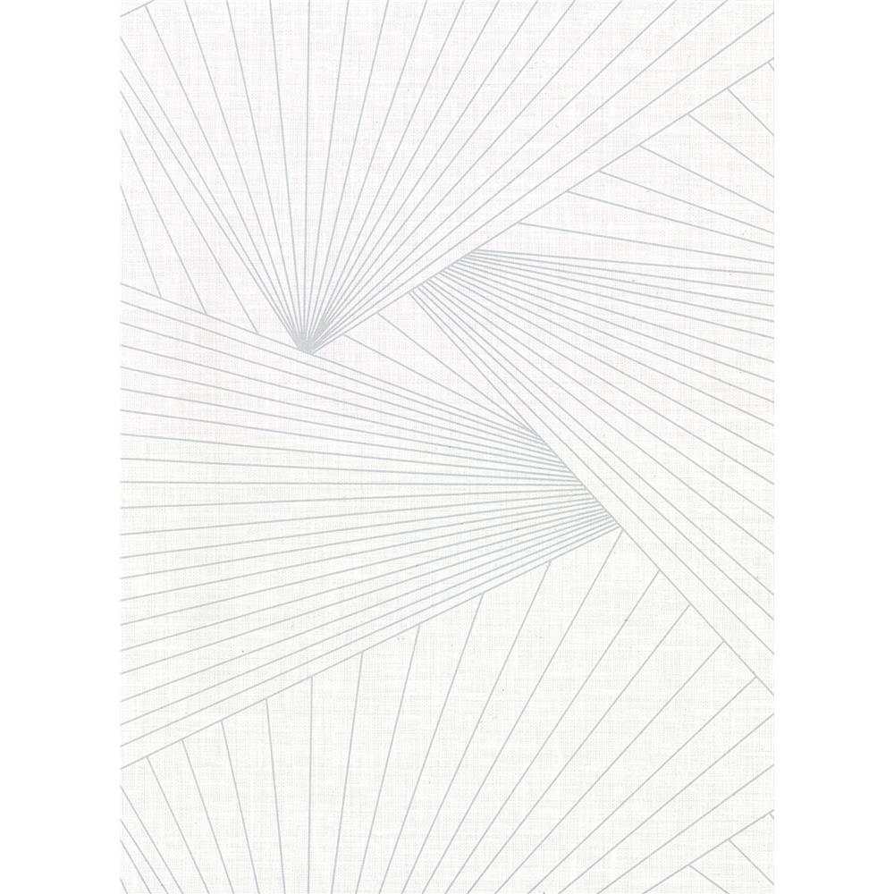 Warner by Brewster 2921-50408 Warner Textures IX 2754 Main Street Berkeley White Geometric Faux Linen Wallpaper