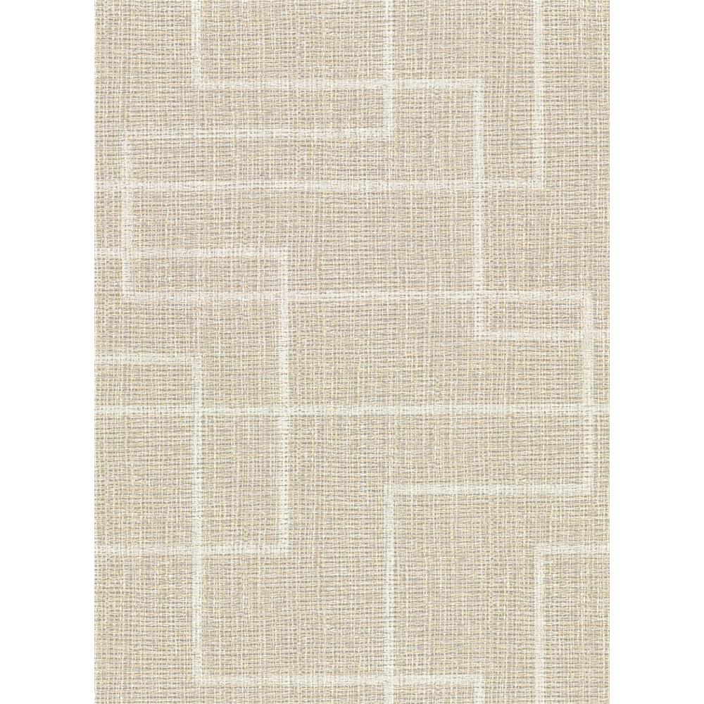 Warner by Brewster 2921-50505 Warner Textures IX 2754 Main Street Clarendon Wheat Geometric Faux Grasscloth Wallpaper