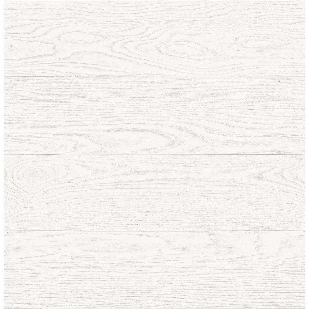 A-Street Prints by Brewster 2922-24030 Trilogy Ravyn White Salvaged Wood Plank Wallpaper